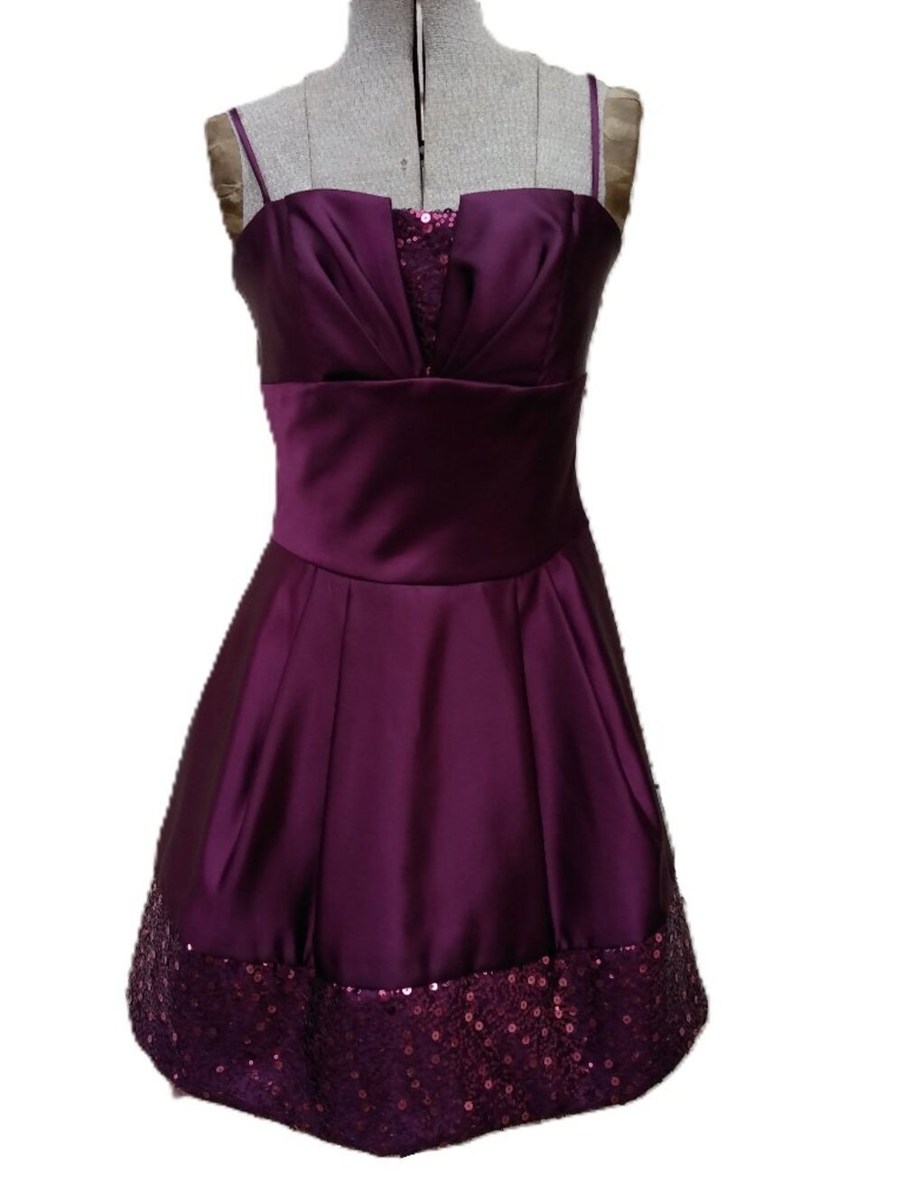 Vintage Purple Formal Dress by Jessica McClintock Size 5 Satin Sequins